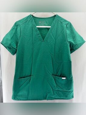 Figs Women's Green Casma Scrub Top Size Small